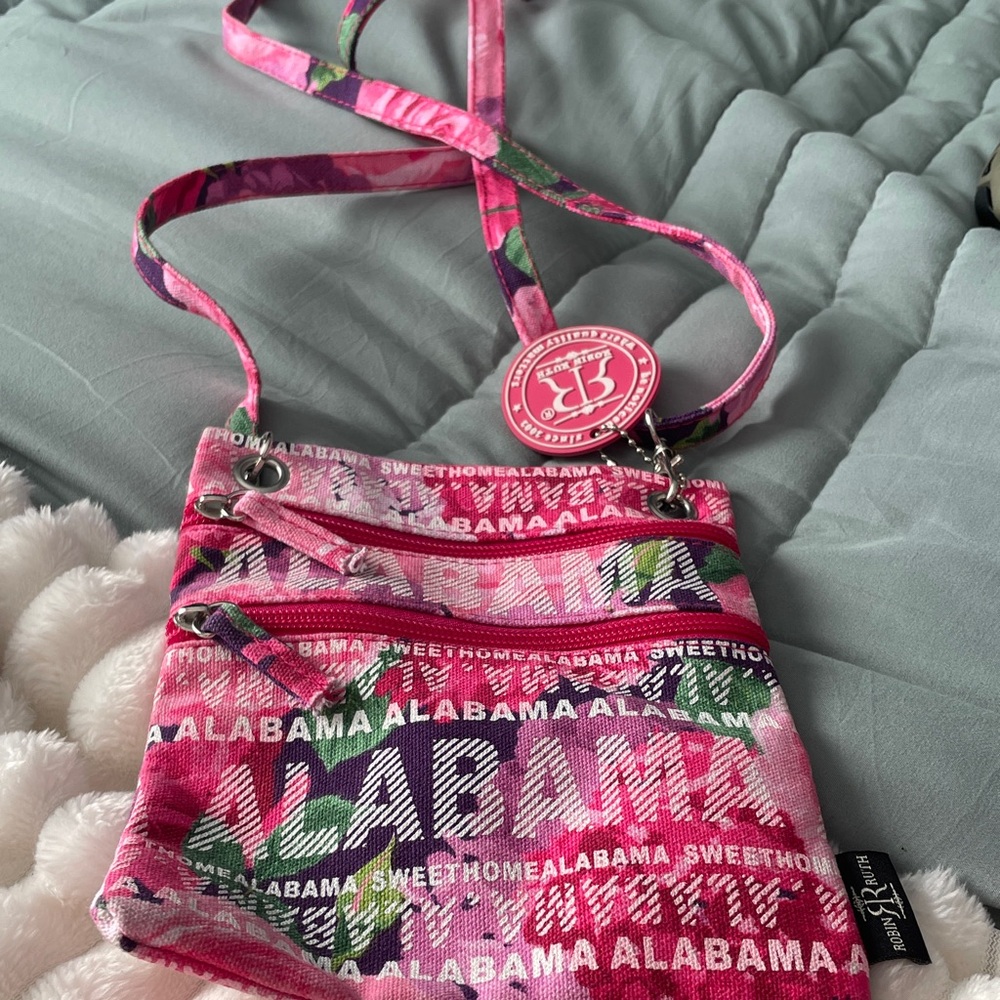 Robin Ruth Pink and Green Crossbody Bag